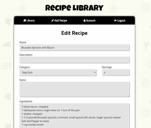 Add & Edit Recipes