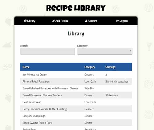 Quickly Find Recipes